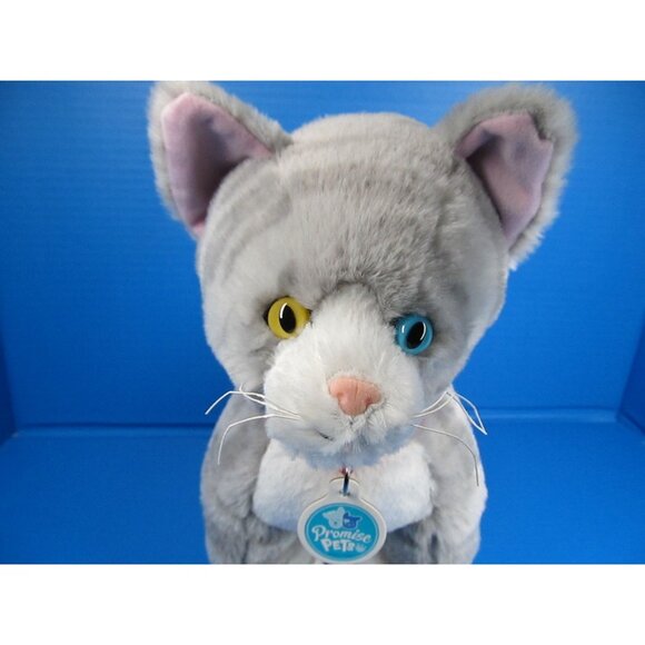 Build-A-Bear Workshop Promise Pets Grey & White Cat Plush Heterochromia Eyes - Picture 2 of 9